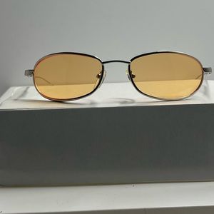 🕶 Super cute retro orange lens with silver frames sunglasses UV3 🕶
